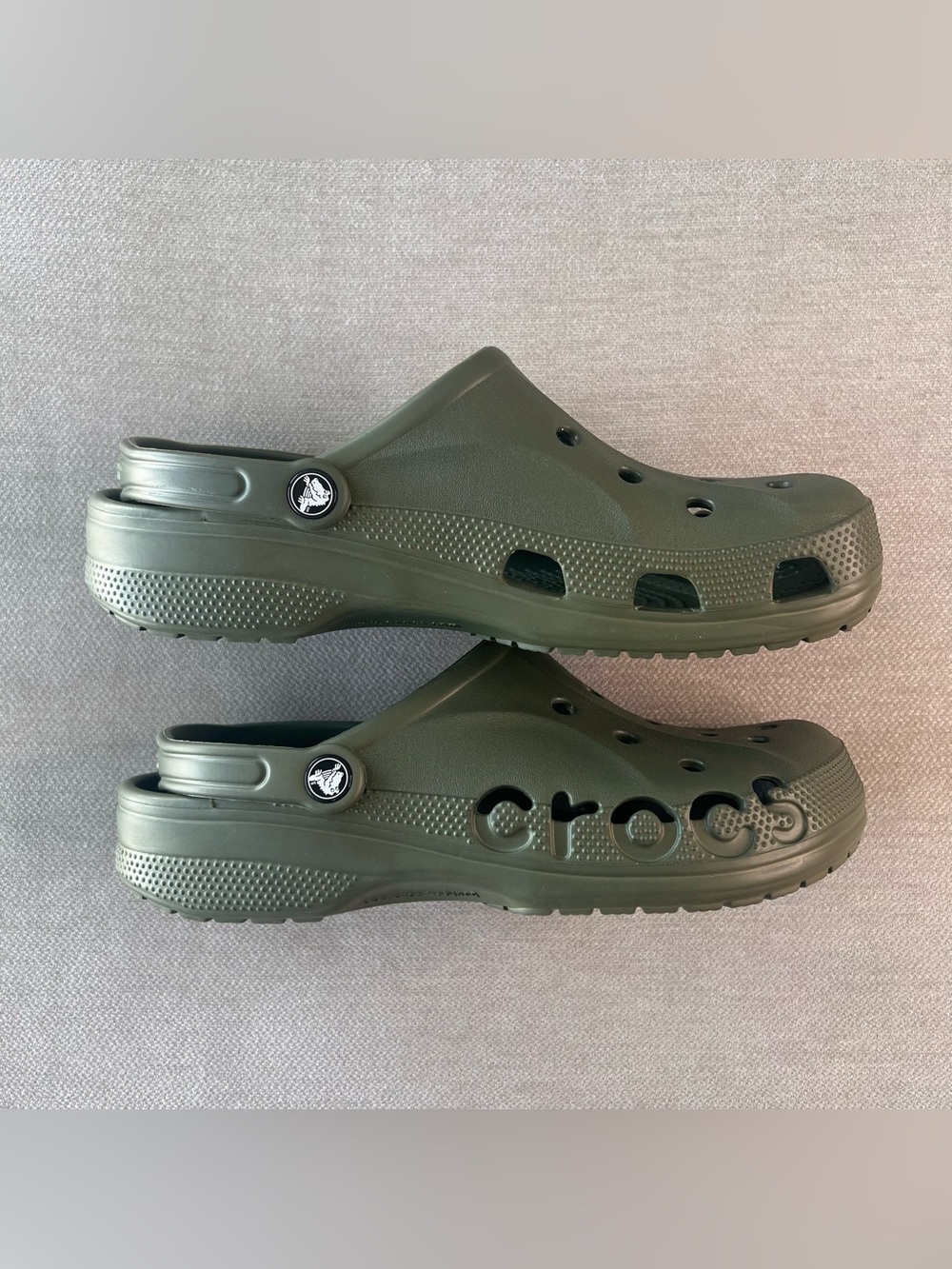 Crocs Baya Clogs Army Green Unisex Men’s 9 Women’s 11 Comfort Summer Sandals